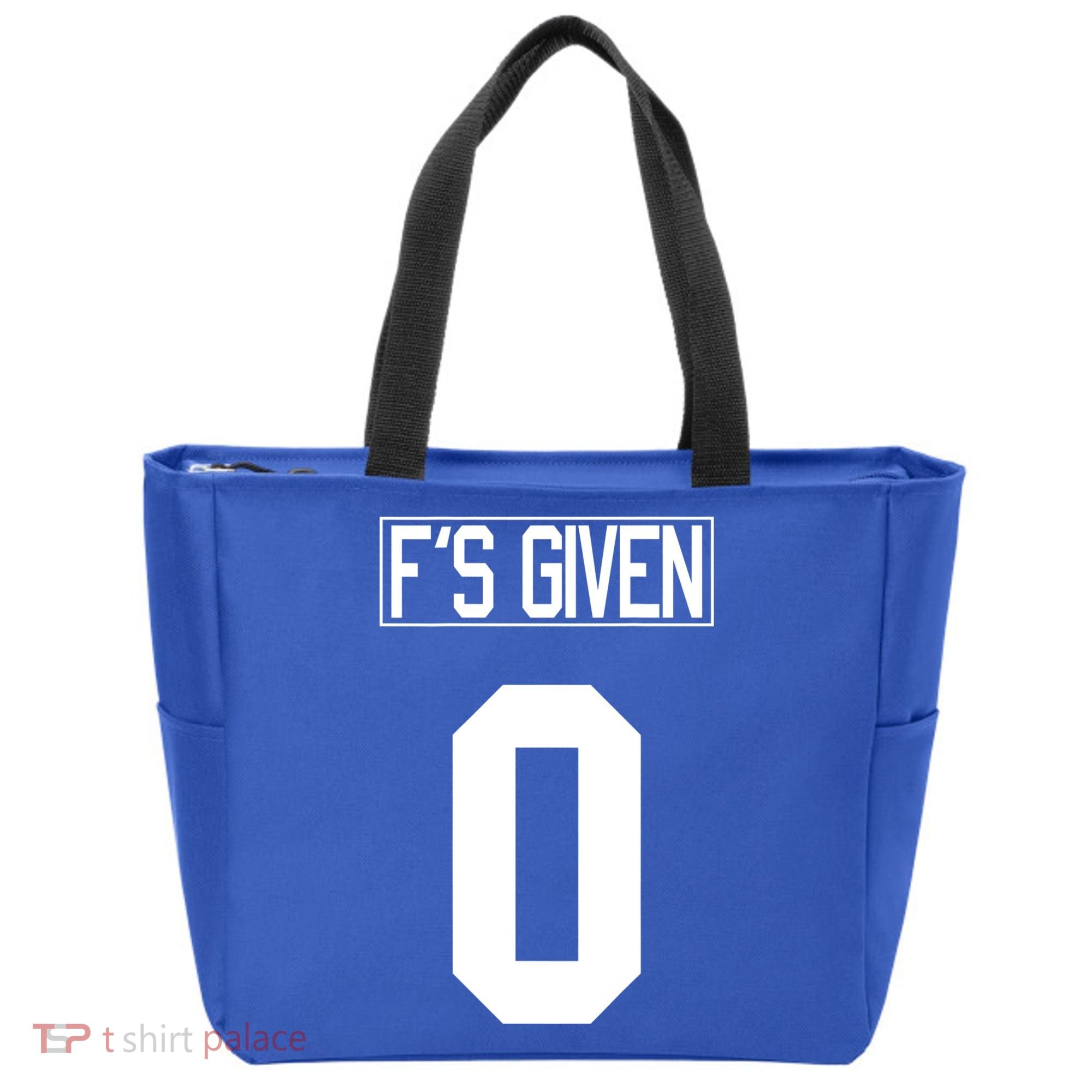 F'S GIVEN 0, Funny Sarcastic Humor White STYLE #2 Tote Bag