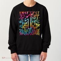 First Grade 1st Grade Tie Dye Word Art Women's Sweatshirt thumb 0