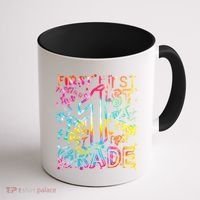 First Grade 1st Grade Tie Dye Word Art Coffee Mug thumb 1