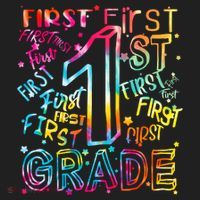 First Grade 1st Grade Tie Dye Word Art Beanie thumb 2