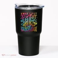 First Grade 1st Grade Tie Dye Word Art Tumbler thumb 0