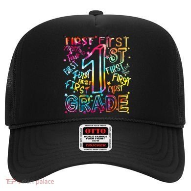 First Grade 1st Grade Tie Dye Word Art Hat