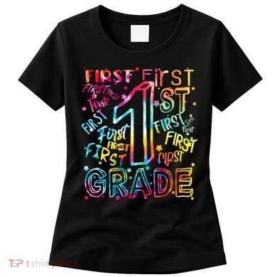First Grade 1st Grade Tie Dye Word Art Women's T-Shirt