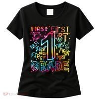 First Grade 1st Grade Tie Dye Word Art Women's T-Shirt thumb 0