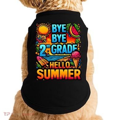 Funny Goodbye 2nd Grade Hello Summer Funny Gift Doggie Tank