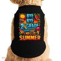Funny Goodbye 2nd Grade Hello Summer Funny Gift Doggie Tank thumb 0