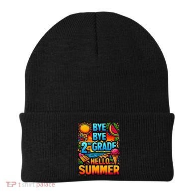Funny Goodbye 2nd Grade Hello Summer Funny Gift Beanie