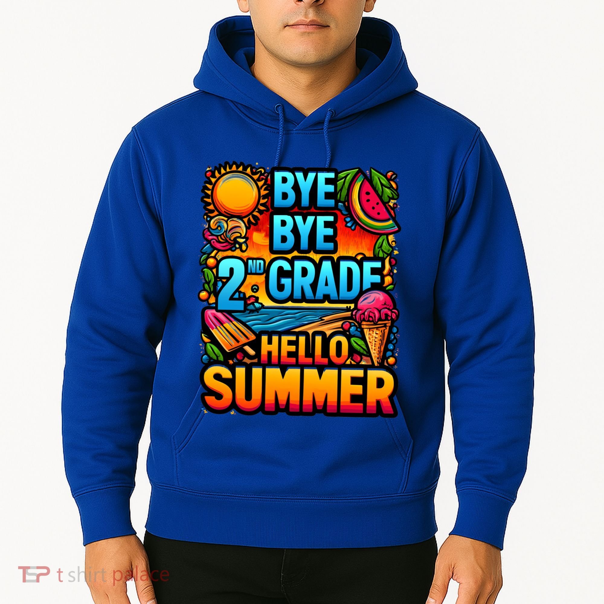 Funny Goodbye 2nd Grade Hello Summer Funny Gift Hoodie