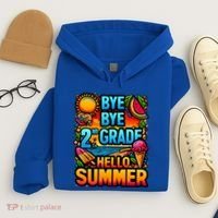 Funny Goodbye 2nd Grade Hello Summer Funny Gift Hoodie thumb 4