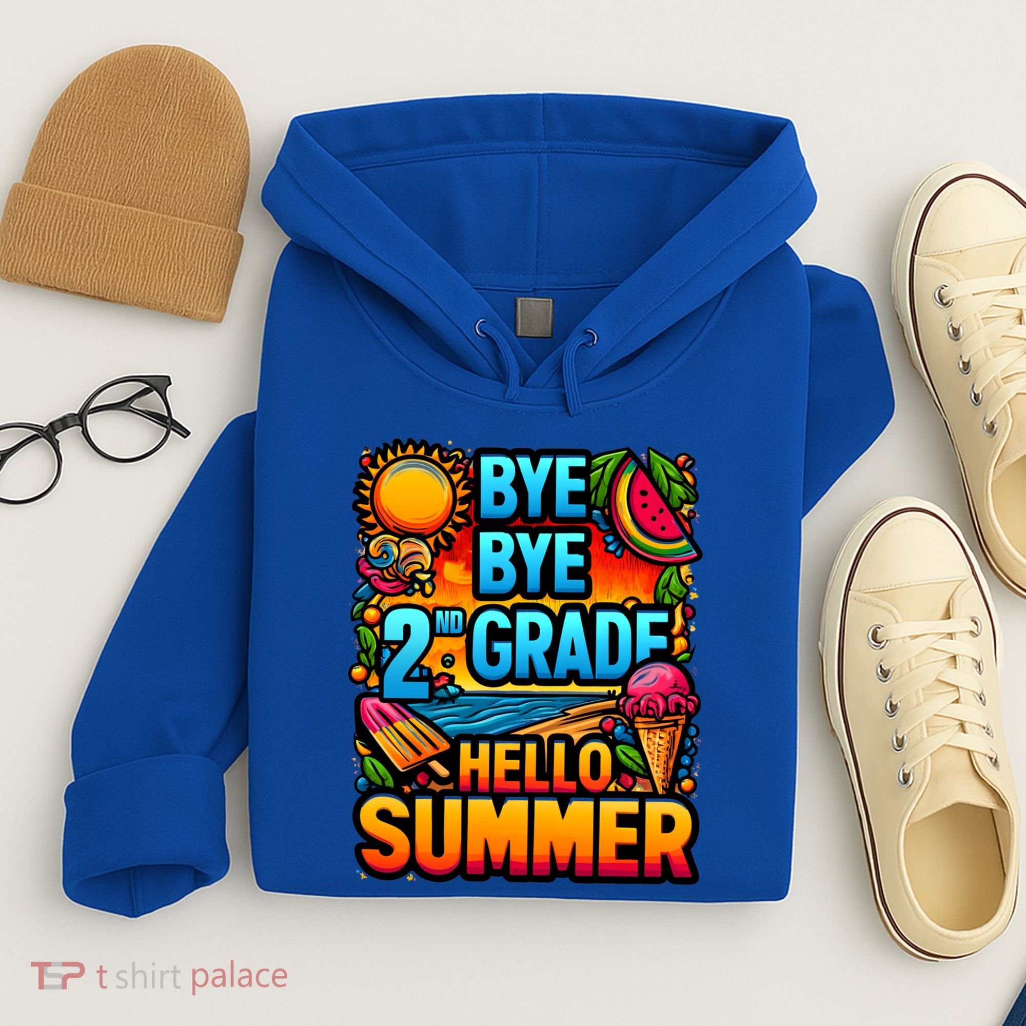 Funny Goodbye 2nd Grade Hello Summer Funny Gift Hoodie