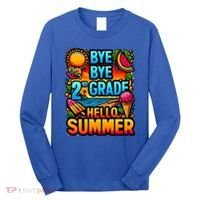 Funny Goodbye 2nd Grade Hello Summer Funny Gift Long Sleeve Shirt thumb 0