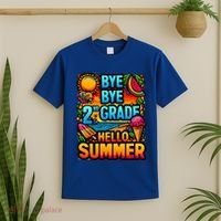 Funny Goodbye 2nd Grade Hello Summer Funny Gift T-Shirt thumb 2