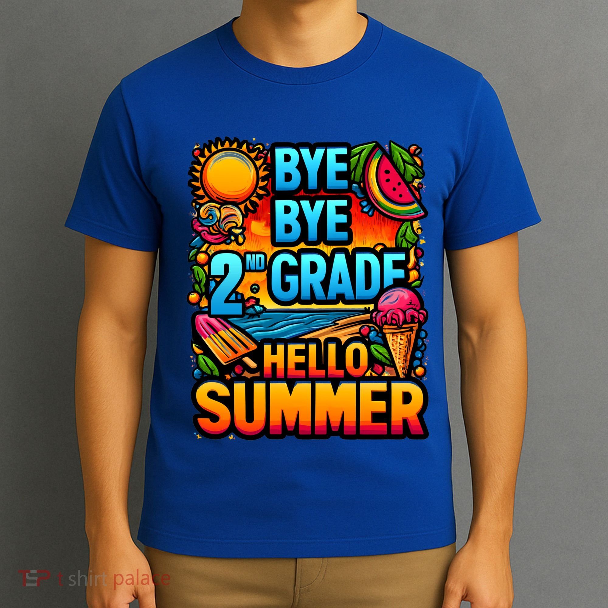 Funny Goodbye 2nd Grade Hello Summer Funny Gift T-Shirt