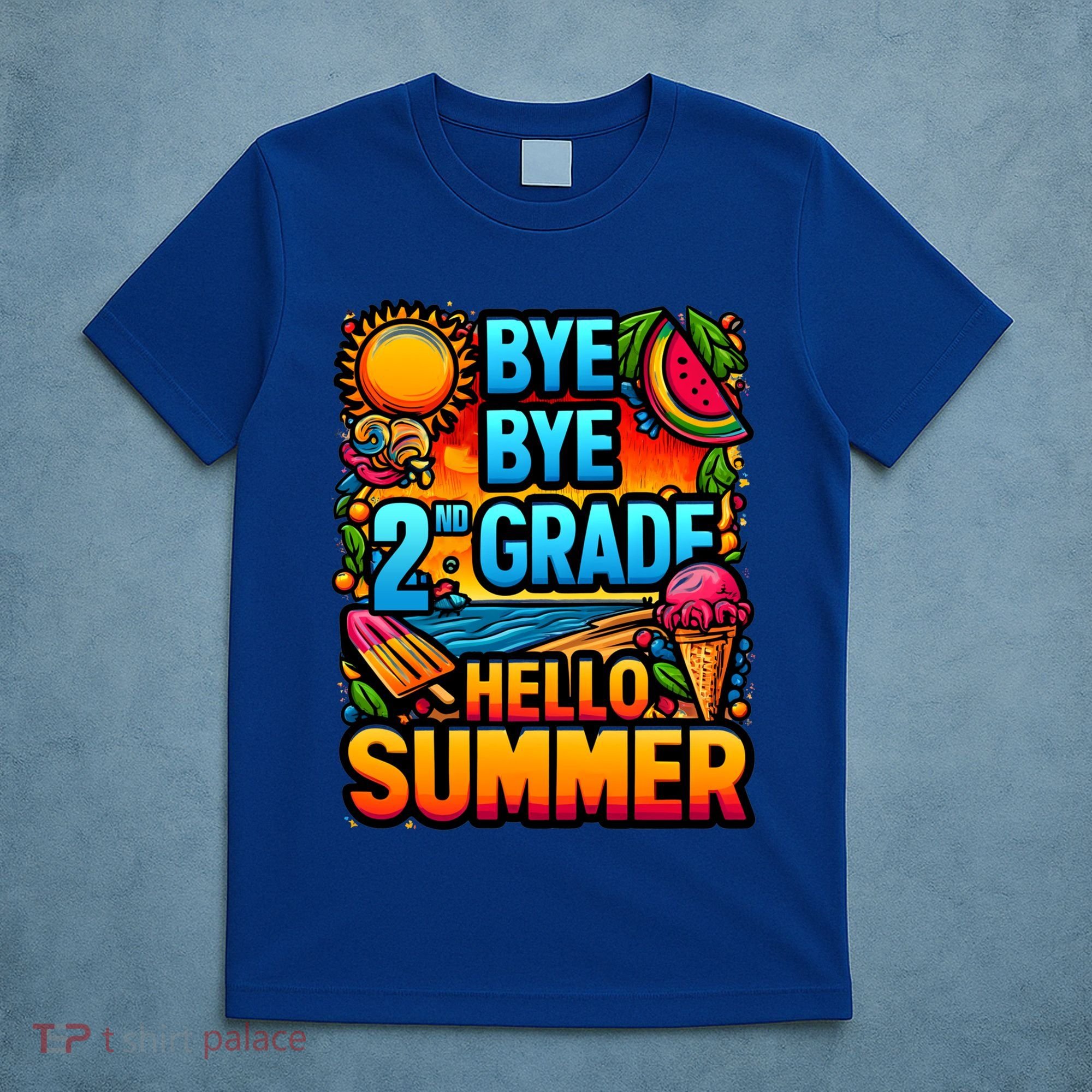 Funny Goodbye 2nd Grade Hello Summer Funny Gift T-Shirt