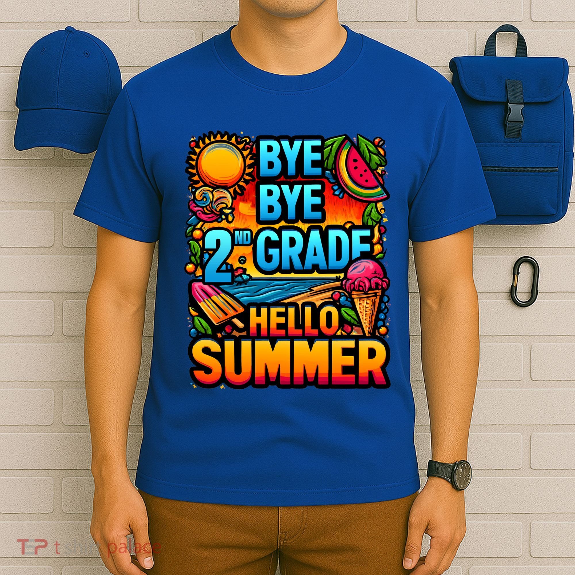 Funny Goodbye 2nd Grade Hello Summer Funny Gift T-Shirt