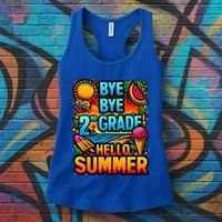 Funny Goodbye 2nd Grade Hello Summer Funny Gift Women's Tank Top thumb 3
