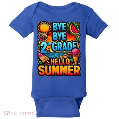 Funny Goodbye 2nd Grade Hello Summer Funny Gift Baby Bodysuit