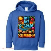 Funny Goodbye 2nd Grade Hello Summer Funny Gift Toddler Hoodie thumb 0