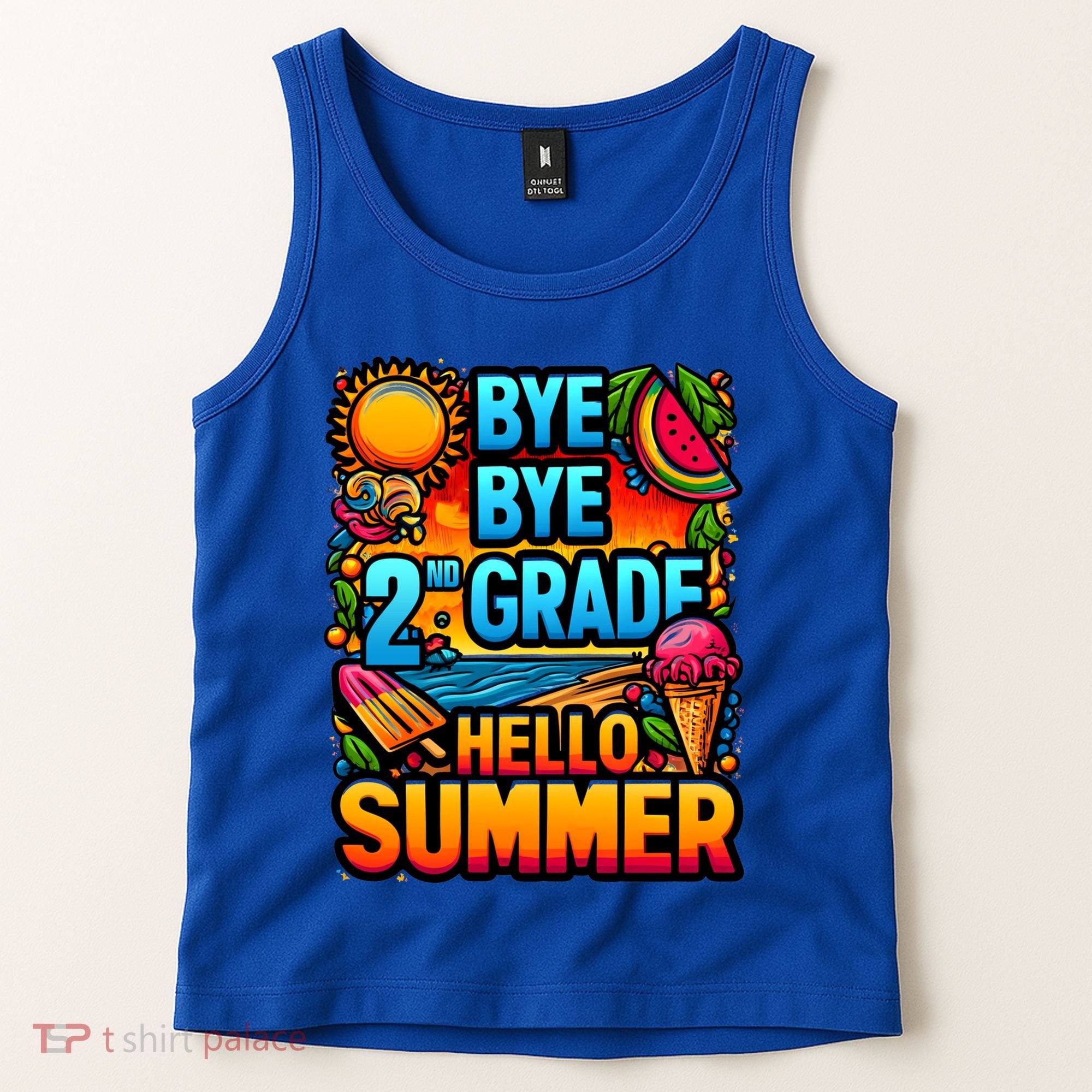 Funny Goodbye 2nd Grade Hello Summer Funny Gift Tank Top