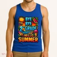 Funny Goodbye 2nd Grade Hello Summer Funny Gift Tank Top thumb 3