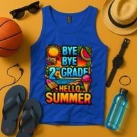 Funny Goodbye 2nd Grade Hello Summer Funny Gift Tank Top thumb 4