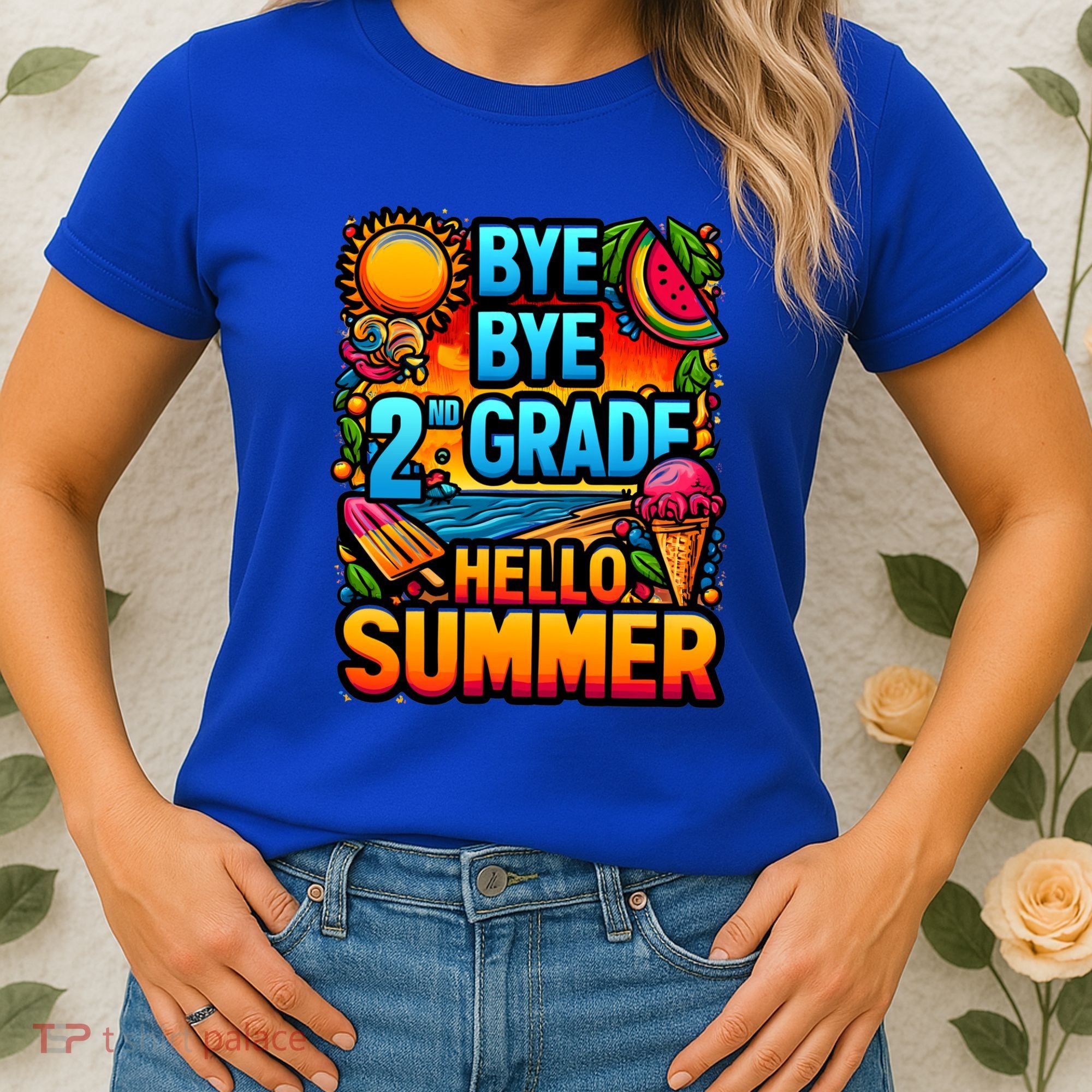 Funny Goodbye 2nd Grade Hello Summer Funny Gift Women's T-Shirt
