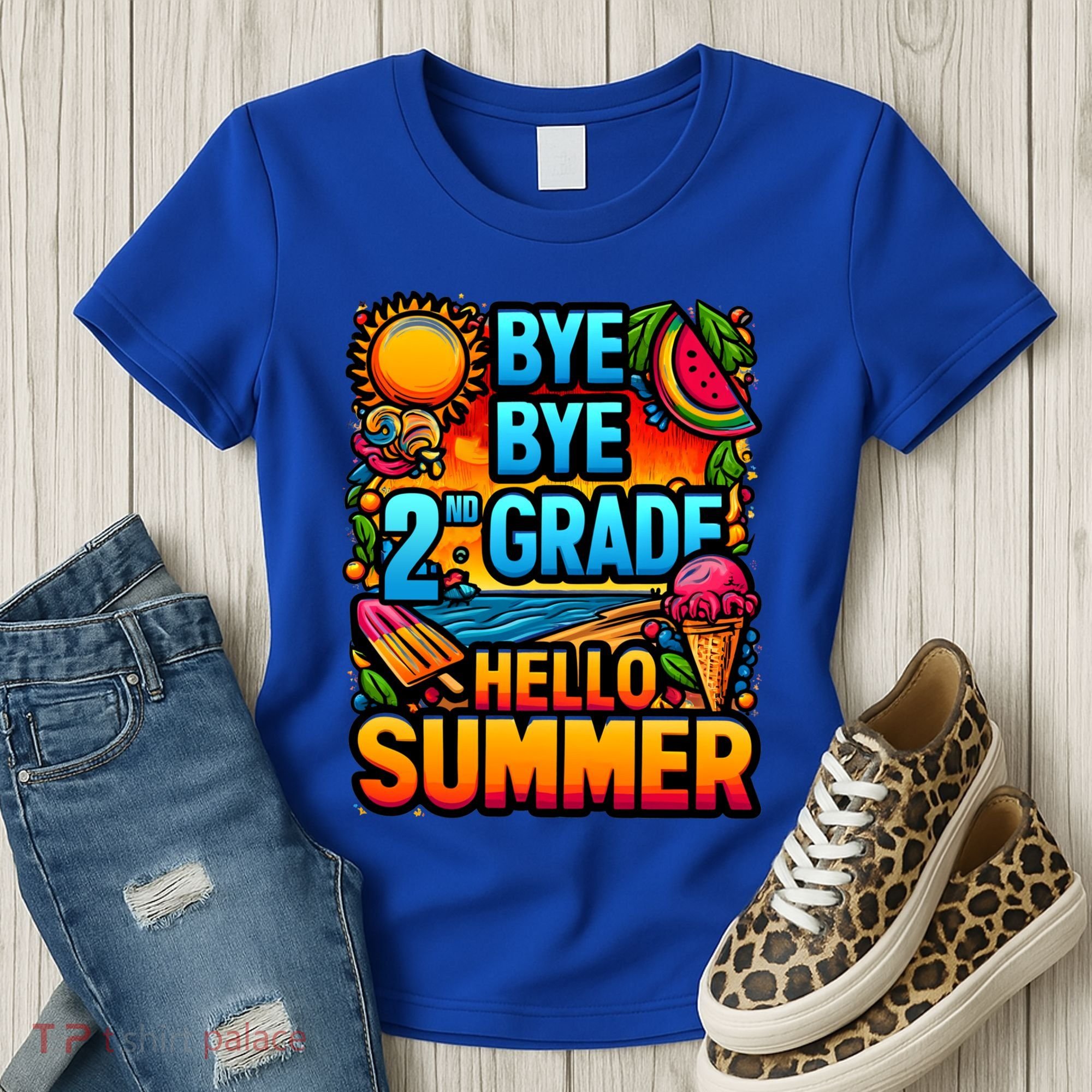 Funny Goodbye 2nd Grade Hello Summer Funny Gift Women's T-Shirt
