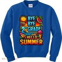 Funny Goodbye 2nd Grade Hello Summer Funny Gift Kids Sweatshirt thumb 0
