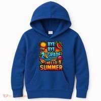 Funny Goodbye 2nd Grade Hello Summer Funny Gift Kids Hoodie thumb 0