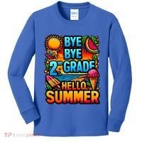 Funny Goodbye 2nd Grade Hello Summer Funny Gift Kids Long Sleeve Shirt thumb 0
