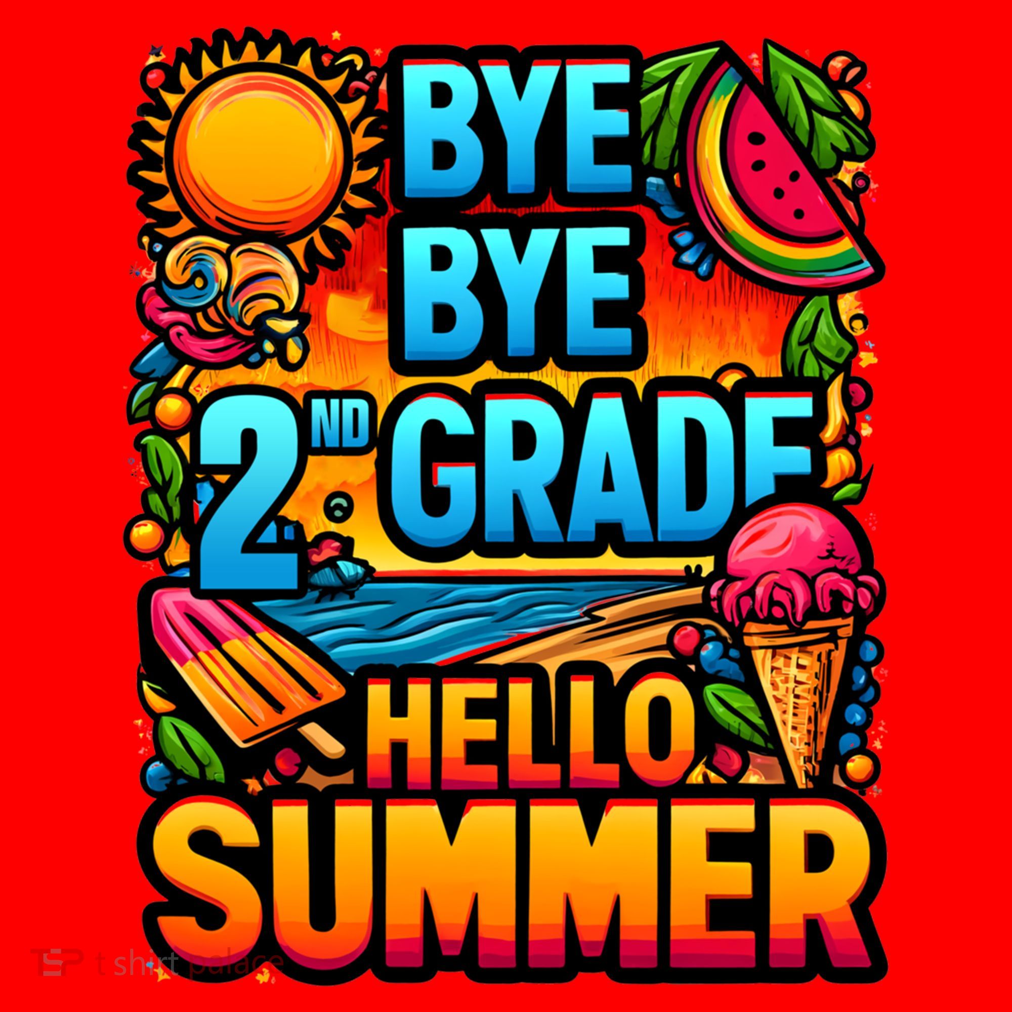 Funny Goodbye 2nd Grade Hello Summer Funny Gift Santa Hat