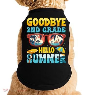 Funny Goodbye 2nd Grade Hello Summer Great Gift Doggie Tank