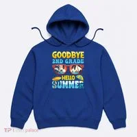 Funny Goodbye 2nd Grade Hello Summer Great Gift Hoodie thumb 0