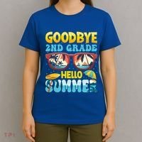 Funny Goodbye 2nd Grade Hello Summer Great Gift T-Shirt thumb 4