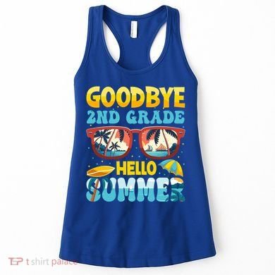 Funny Goodbye 2nd Grade Hello Summer Great Gift Women's Tank Top