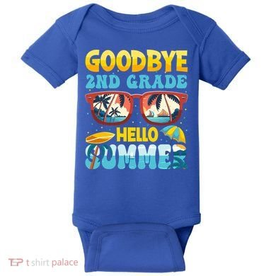 Funny Goodbye 2nd Grade Hello Summer Great Gift Baby Bodysuit