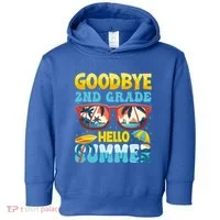 Funny Goodbye 2nd Grade Hello Summer Great Gift Toddler Hoodie thumb 0
