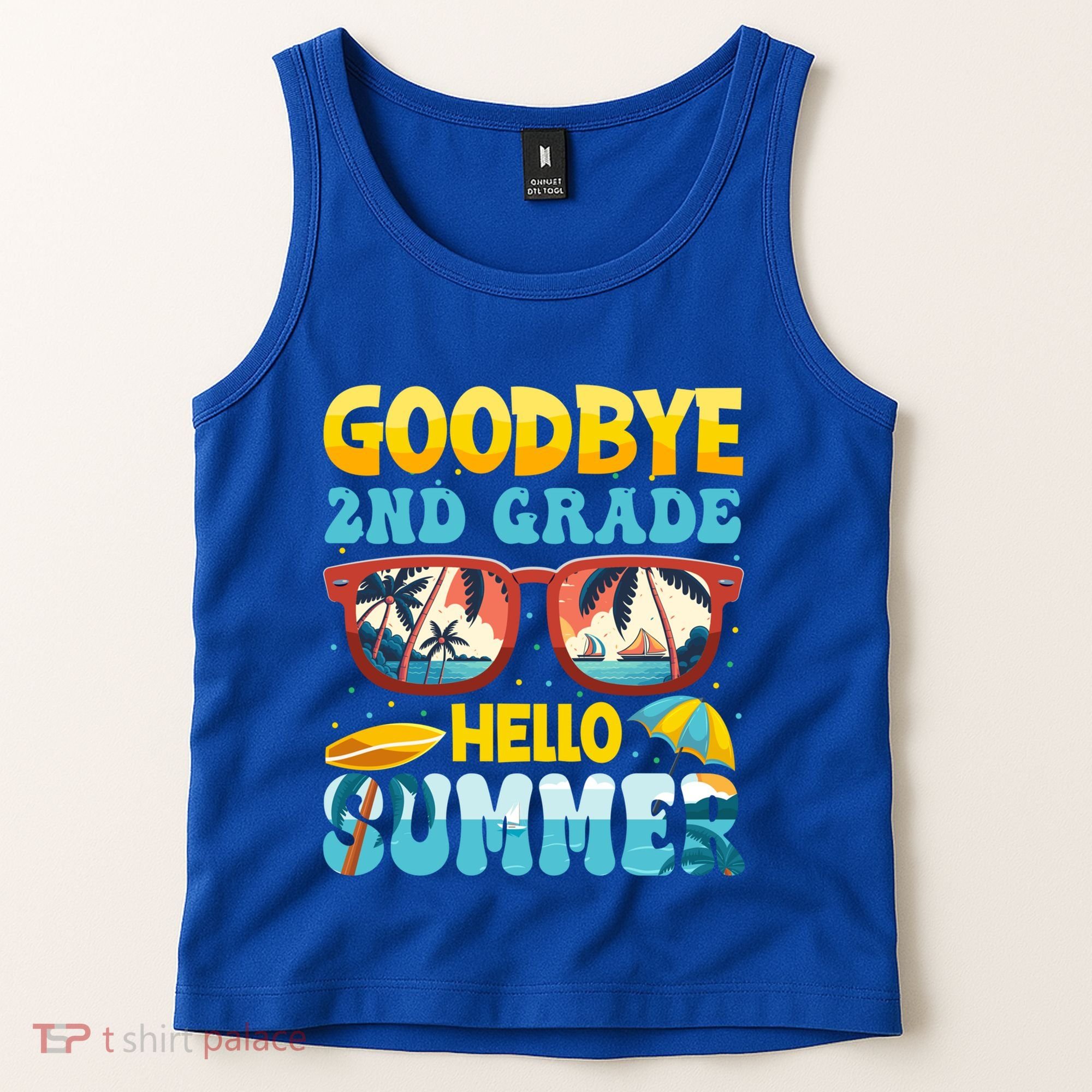 Funny Goodbye 2nd Grade Hello Summer Great Gift Tank Top