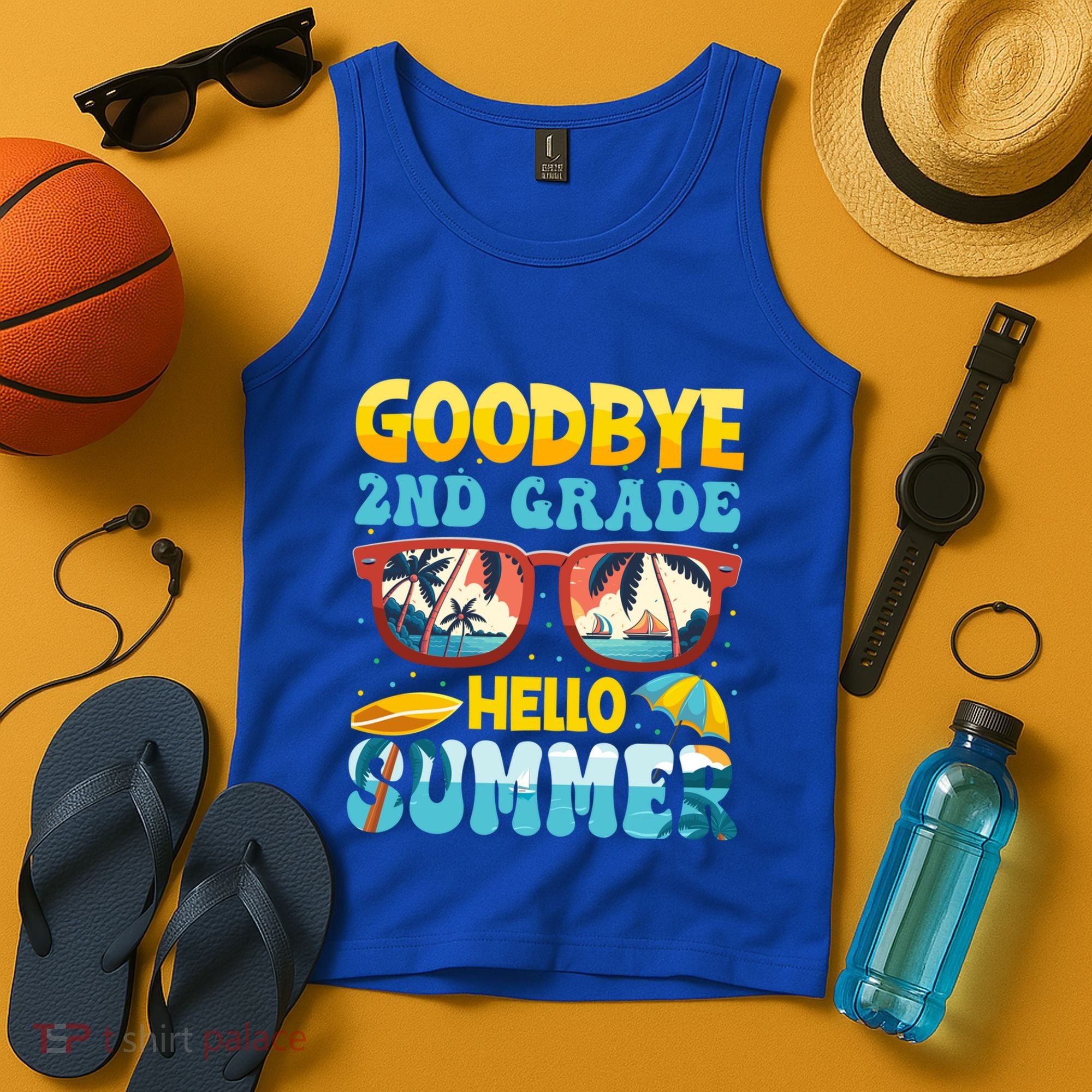Funny Goodbye 2nd Grade Hello Summer Great Gift Tank Top