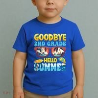 Funny Goodbye 2nd Grade Hello Summer Great Gift Toddler T-Shirt thumb 2