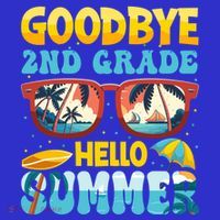 Funny Goodbye 2nd Grade Hello Summer Great Gift Women's Long Sleeve Shirt thumb 2