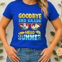 Funny Goodbye 2nd Grade Hello Summer Great Gift Women's T-Shirt thumb 2