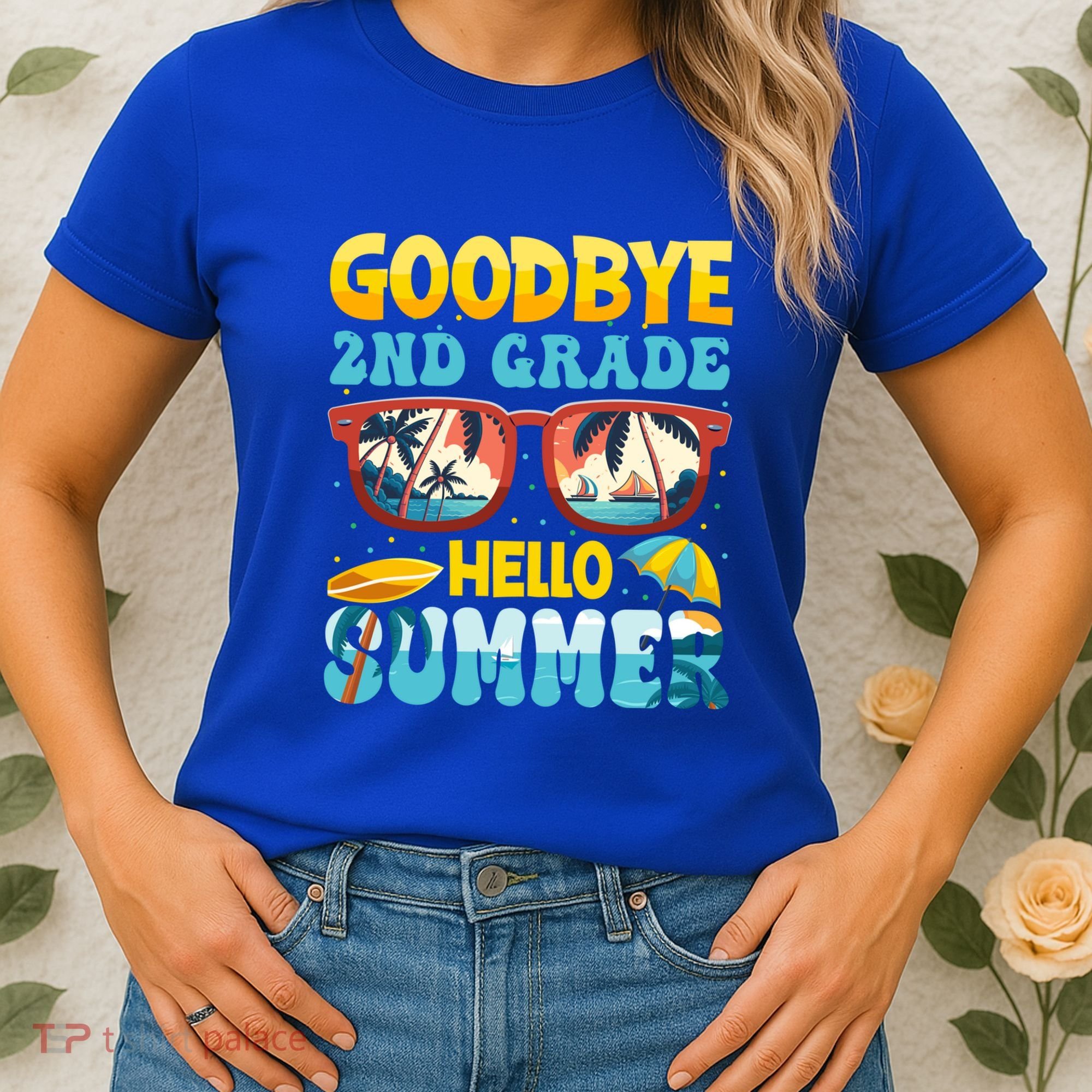 Funny Goodbye 2nd Grade Hello Summer Great Gift Women's T-Shirt