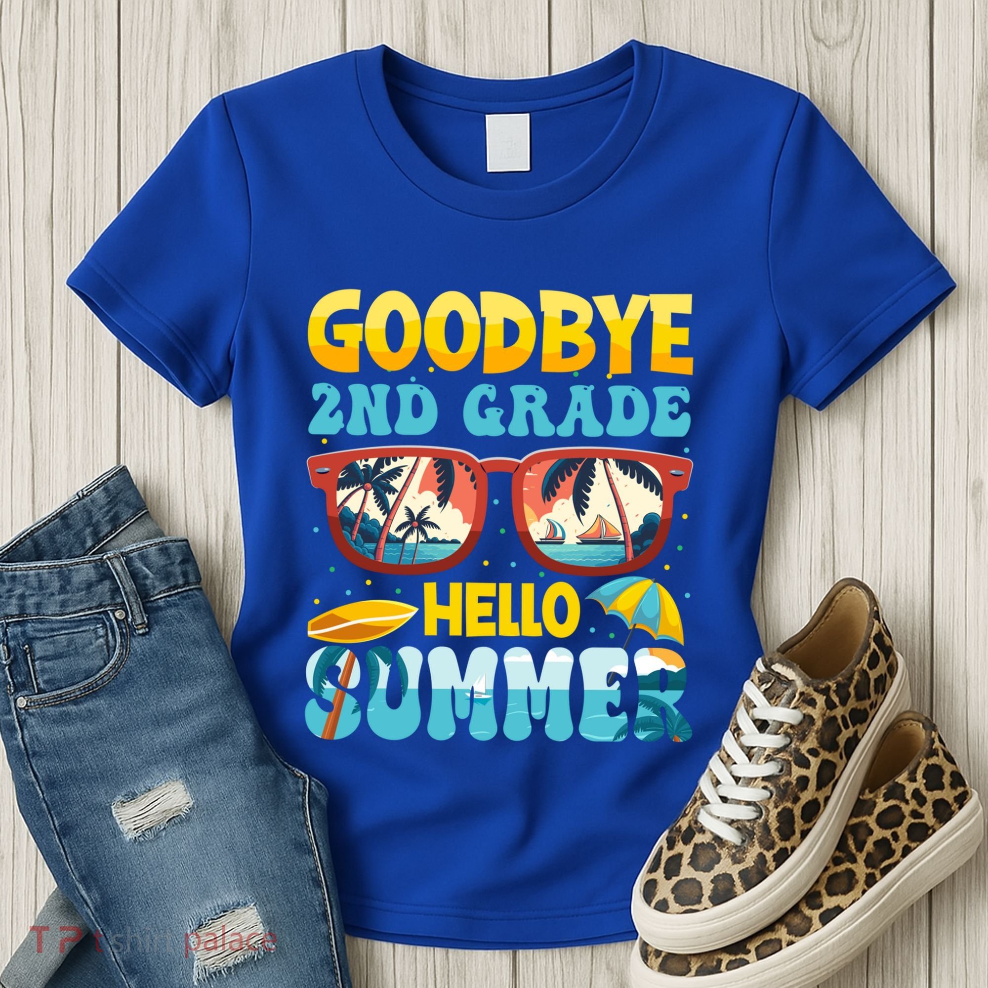 Funny Goodbye 2nd Grade Hello Summer Great Gift Women's T-Shirt