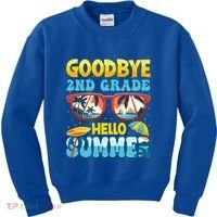 Funny Goodbye 2nd Grade Hello Summer Great Gift Kids Sweatshirt thumb 0