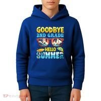 Funny Goodbye 2nd Grade Hello Summer Great Gift Kids Hoodie thumb 4