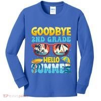 Funny Goodbye 2nd Grade Hello Summer Great Gift Kids Long Sleeve Shirt thumb 0