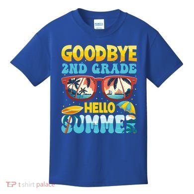 Funny Goodbye 2nd Grade Hello Summer Great Gift Kids T-Shirt