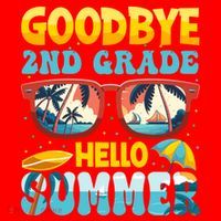 Funny Goodbye 2nd Grade Hello Summer Great Gift Santa Hat thumb 1