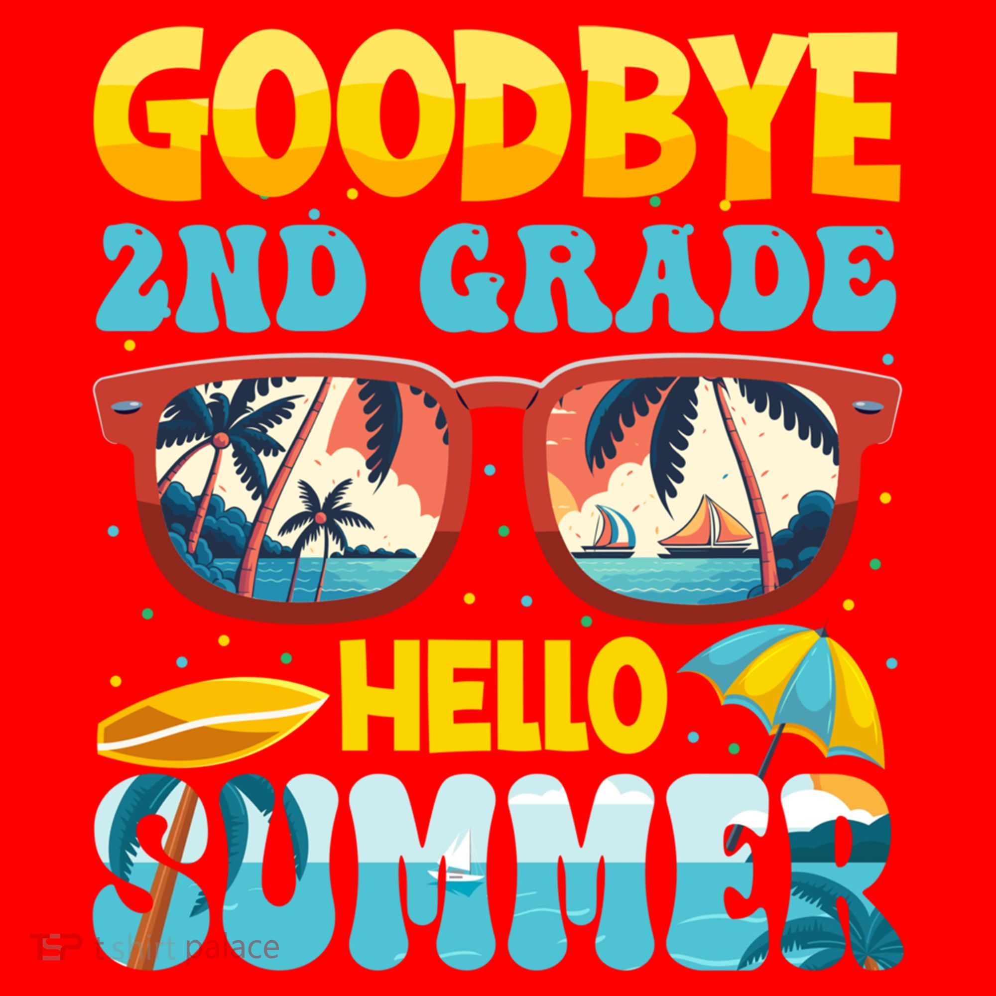 Funny Goodbye 2nd Grade Hello Summer Great Gift Santa Hat